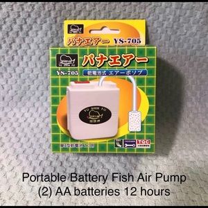 Portable Battery Fish Air Pump /live bait fishing